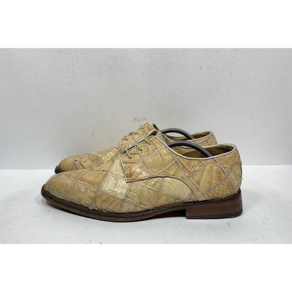 Belvedere Studio Genuine Crocodile Men\'s Size 11 Oxford Shoes‎ HandMade Derby